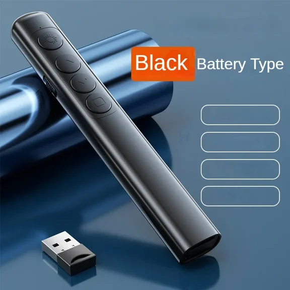 Powerpoint Pen Wireless Presentation Clicker Type-C Rechagable Remote Control Pen for Office Teaching Projector PPT Presenter