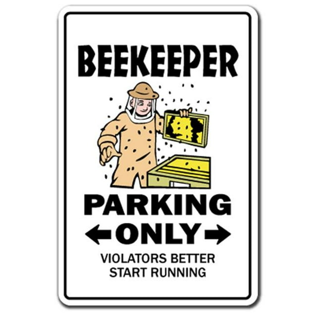 SignMission D-8-Z-Beekeeper 8 x 12 in. Beekeeper Parking Decal - Bumble Honey Hive Bees Insects