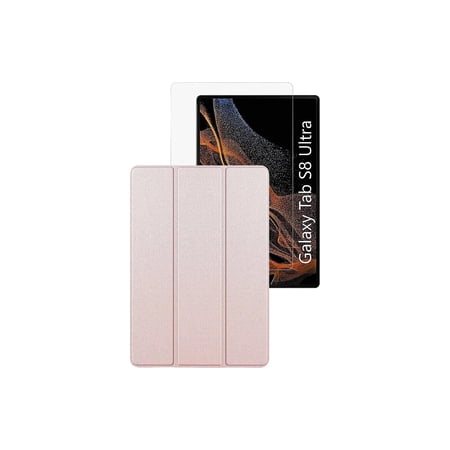 SaharaCase Samsung Galaxy Tab S8 Ultra Protection Bundle Folio Case with Tempered Glass Screen