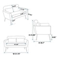thumbnail image 5 of Mid Century Modern Boucle Sofa with 2 Throw Pillows and Gold Metal Legs, Two-Seater Sofa Loveseat Sofa Small Couch for Bedroom, Small Space Office, Apartments, Beige, 5 of 9