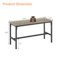 thumbnail image 4 of 47" Dining Table Set for 4, 3-Piece Kitchen Table with 2 Benches, Adjustable and Removable Shelves, Wine Rack, Space-Saving Dining Room Table Set Dinette Set for Breakfast Nook, Dining Room, 4 of 4