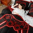 thumbnail image 4 of Castle Fairy Boys Teens Honeycomb Gamer Twin Bedding Sets,Stripes Bedding Comforter Set, 4 of 8
