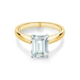 thumbnail image 2 of Gem Stone King 2.30 Ct Sky Blue Simulated Aquamarine 10K Yellow and White Gold Ring Ring, 2 of 4