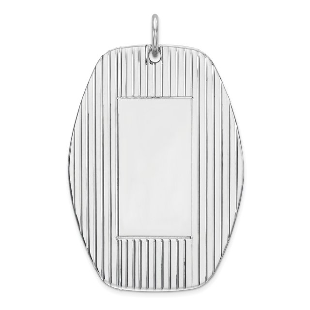 925 Argent Sterling Gravé Disque Collier Pendentif Forme Gravable