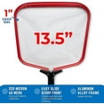 thumbnail image 4 of ProTuff Flat Pool Skimmer Net - Unlimited Free Replacements - Pro Grade Durability for Leaf, Pollen & Small Debris Surface Cleaning - Nearly 14 Fine Mesh Silt Net Skimmer, 4 of 7