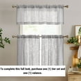 thumbnail image 4 of THD Lynda Faux Linen Textured Semi Sheer Light Filtering Rod Pocket Short Thick Cafe Curtain Tiers, Pair, 4 of 4