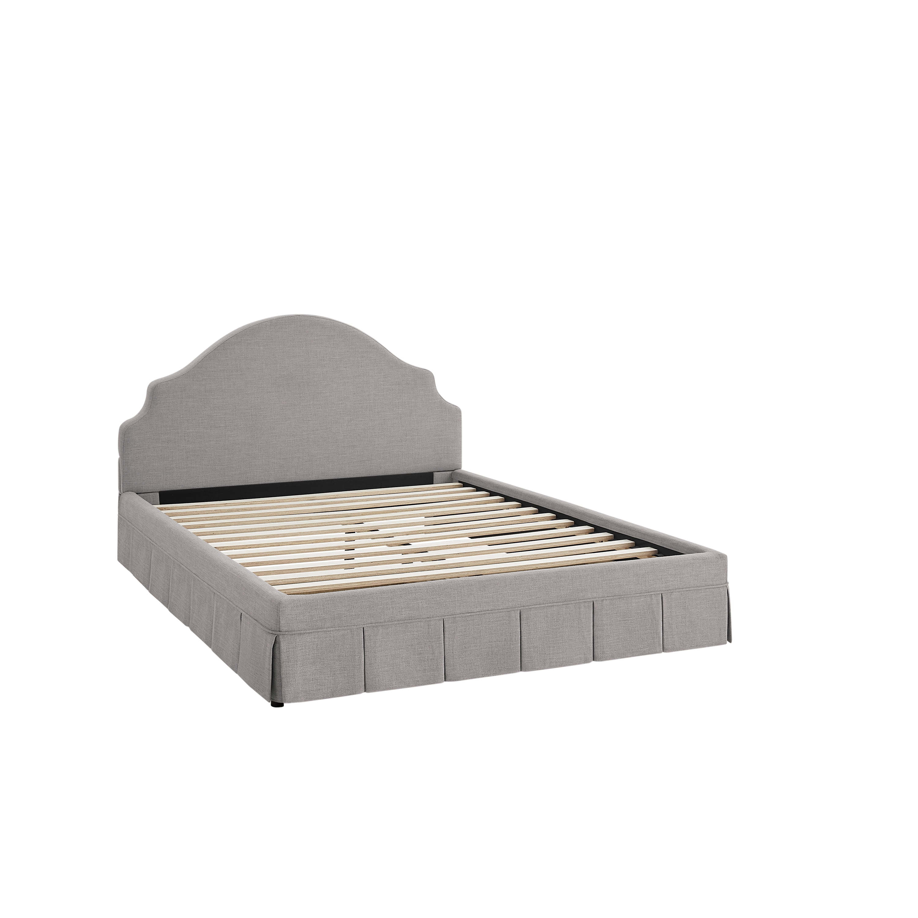 Studio Living Christine Upholstered Storage 39.8" Gray Bed Frame, Queen
