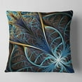 thumbnail image 2 of Designart Abstract Brown Fractal Flower - Floral Throw Pillow - 16x16, 2 of 5
