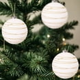 thumbnail image 7 of Xuniizn Christmas Ornaments 4Pcs Christmas Ball Ornaments with Strings, Shatterproof Flock Christmas Bulbs, Hanging Decorations for Xmas Tree, Holiday, Wedding, Party, Gifts, White, 7 of 7
