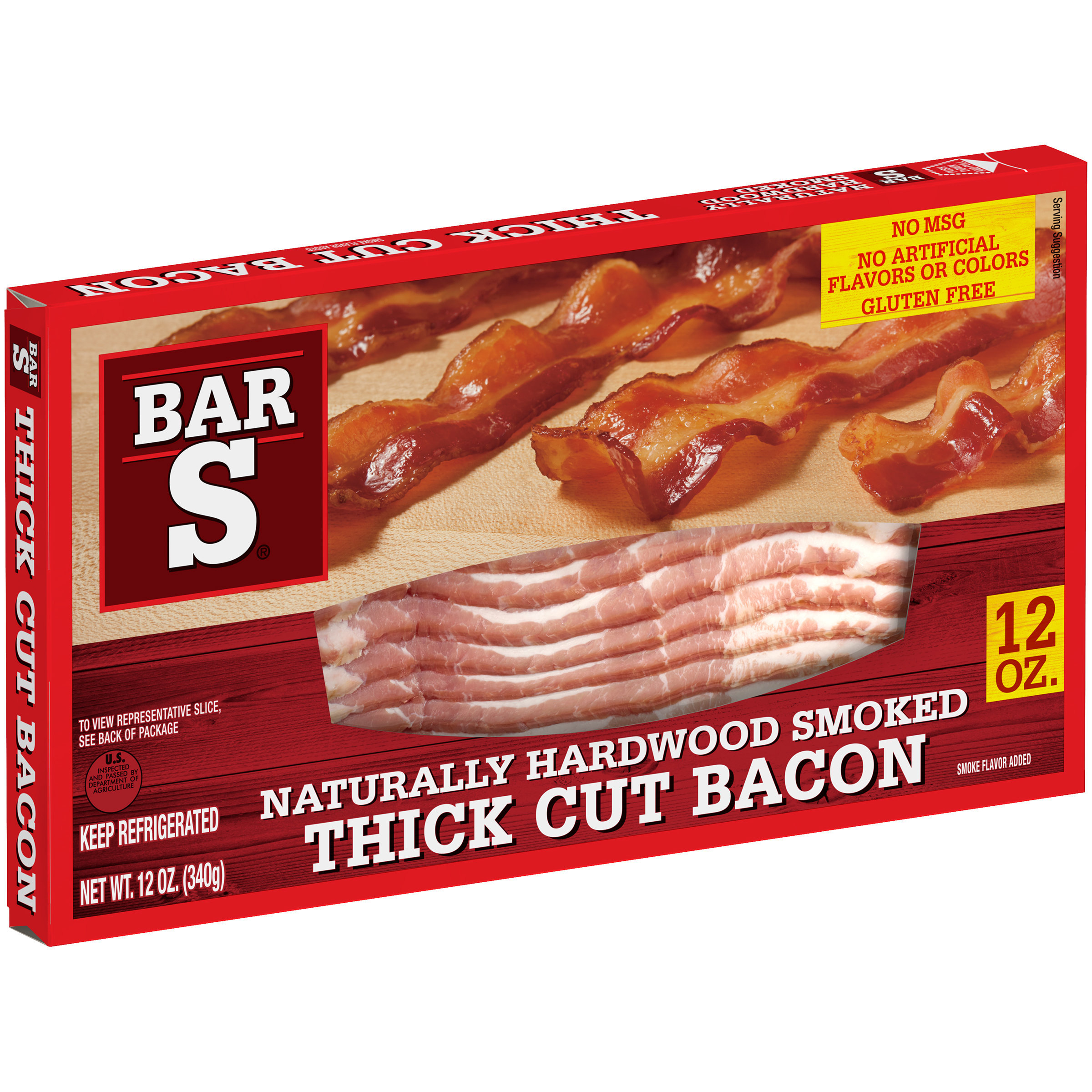 Bar S Thick Sliced Bacon 12 Oz Walmart Com Walmart Com