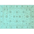 thumbnail image 1 of Ahgly Company Indoor Rectangle Oriental Light Blue Traditional Area Rugs, 2' x 5', 1 of 4