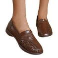 thumbnail image 2 of Vedolay Cute Casual Shoes Loafers For Women Wide Width Fashion Flat Shoes Classic Leisure Shoes,Brown 8.5, 2 of 5