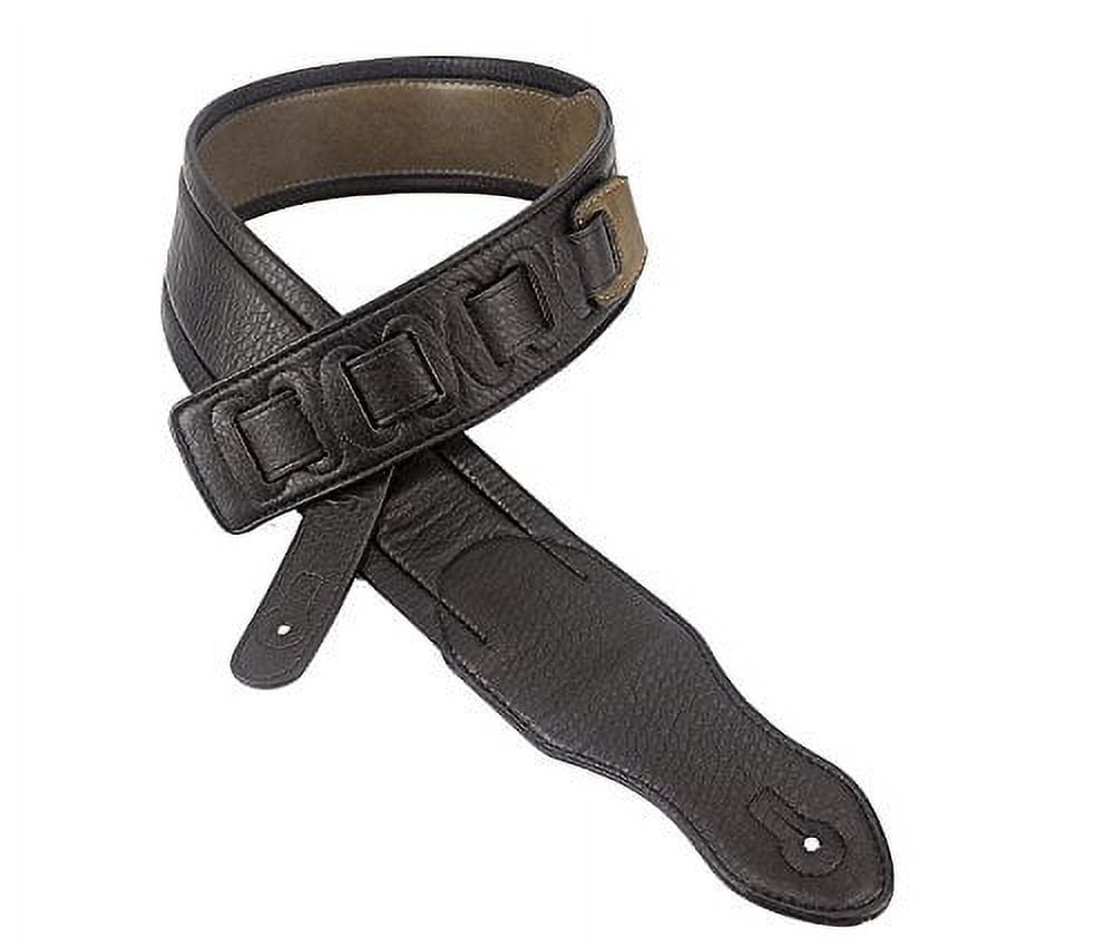 Walker & Williams G-49 Java Brown Guitar Strap with Padded Glove Leather Back