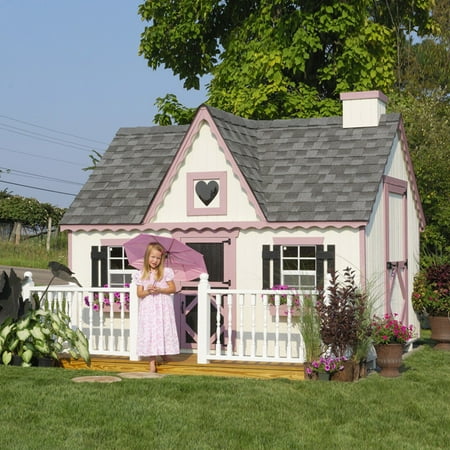 Victorian Cottage Gardens - Little Cottage Victorian 8 x 8 ft. Wood Playhouse
