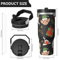thumbnail image 4 of Christmas 30oz Handheld Travel Tumbler with Handle – Double Wall Stainless Steel Insulated Cup, Flip Straw Lid, Leak-Proof & BPA-Free for Hot and Cold Drinks – Durable Coffee & Juice Mug Black, 4 of 7