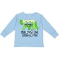 thumbnail image 3 of Inktastic Yellowstone National Park Mountains and Bear Shape Boys or Girls Long Sleeve Toddler T-Shirt, 3 of 5