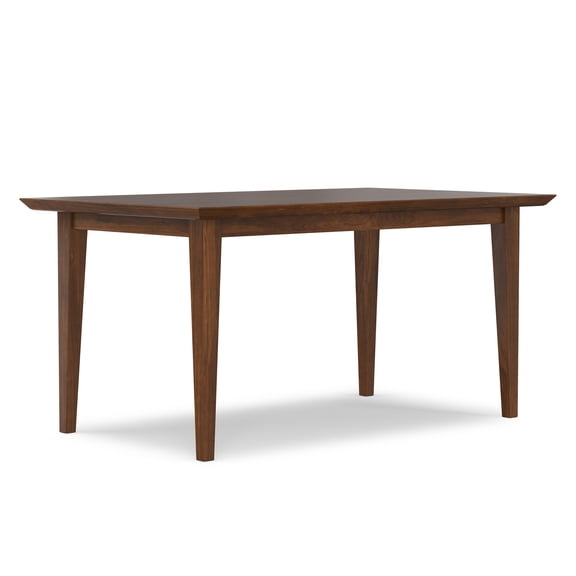 Simpli Home Colby 60 inch x 36 inch Rectangle Contemporary Modern Dining Table in Walnut