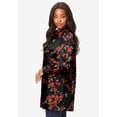 thumbnail image 3 of Roaman's Women's Plus Size Kate Long-Sleeve Crisp Cotton-Blend Button-Front Tunic, 3 of 6