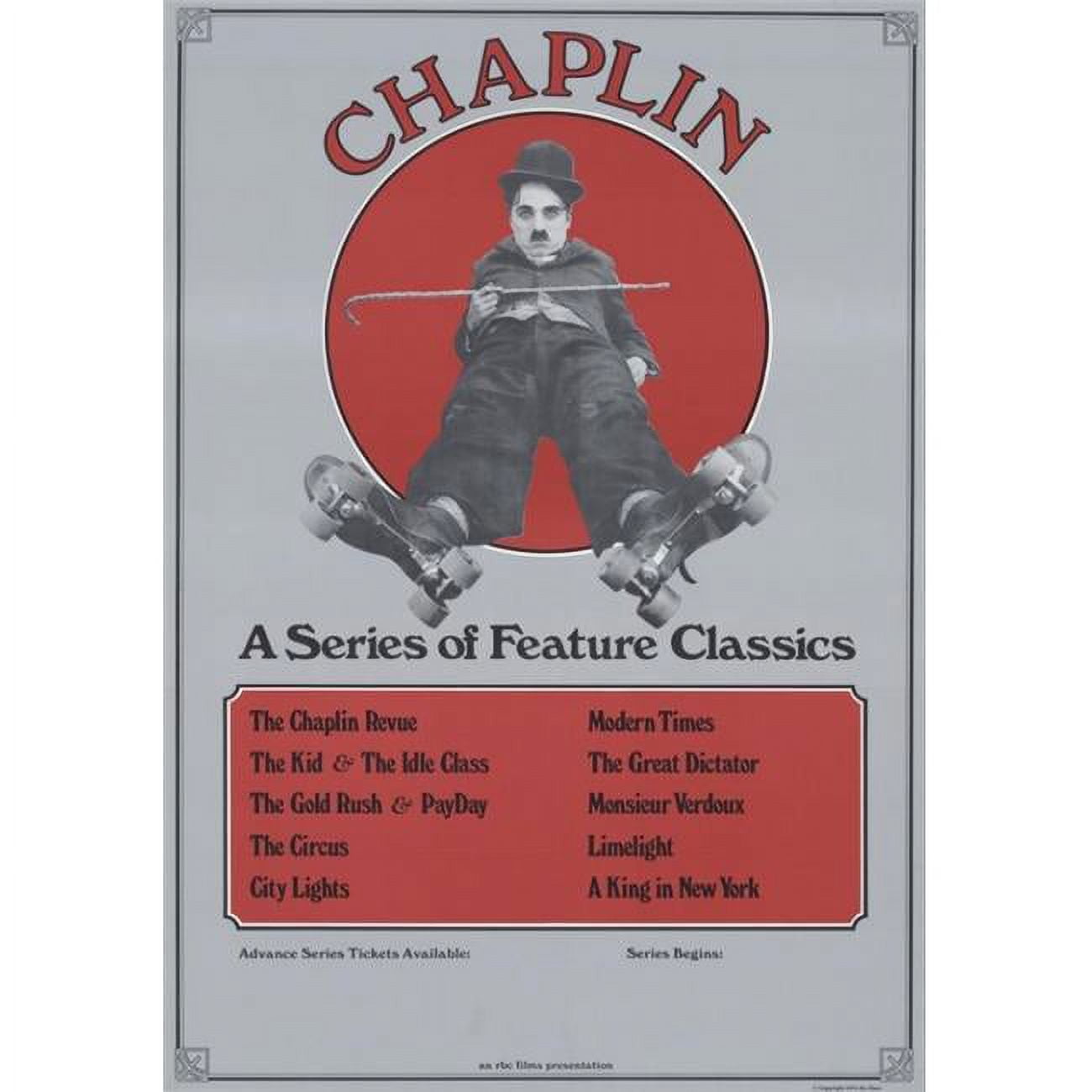 Charlie Chaplin: A Series of Feature Classics Movie Poster Print (27 x 40)