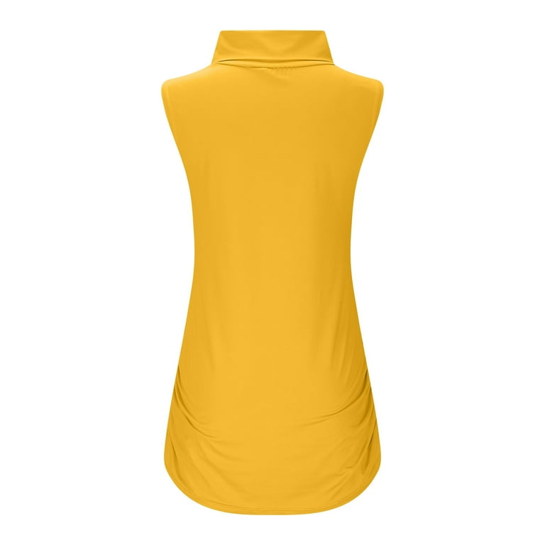 Sleeveless Turtlenecks for Women Horkkom Solid Color Mock