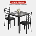 thumbnail image 1 of Space-Saving Compact Dining Table Set for 2 – Modern Square Table with 2 Chairs – Perfect for Small Apartments, Kitchens, or Breakfast Nooks, 1 of 7
