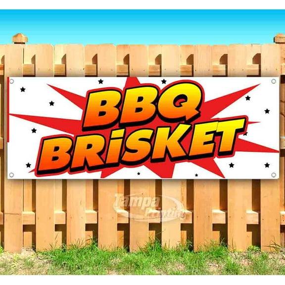 BBQ Brisket 13 oz Vinyl Banner With Metal Grommets