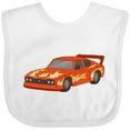 thumbnail image 3 of Inktastic Red Flames Race Car Boys or Girls Baby Bib, 3 of 4