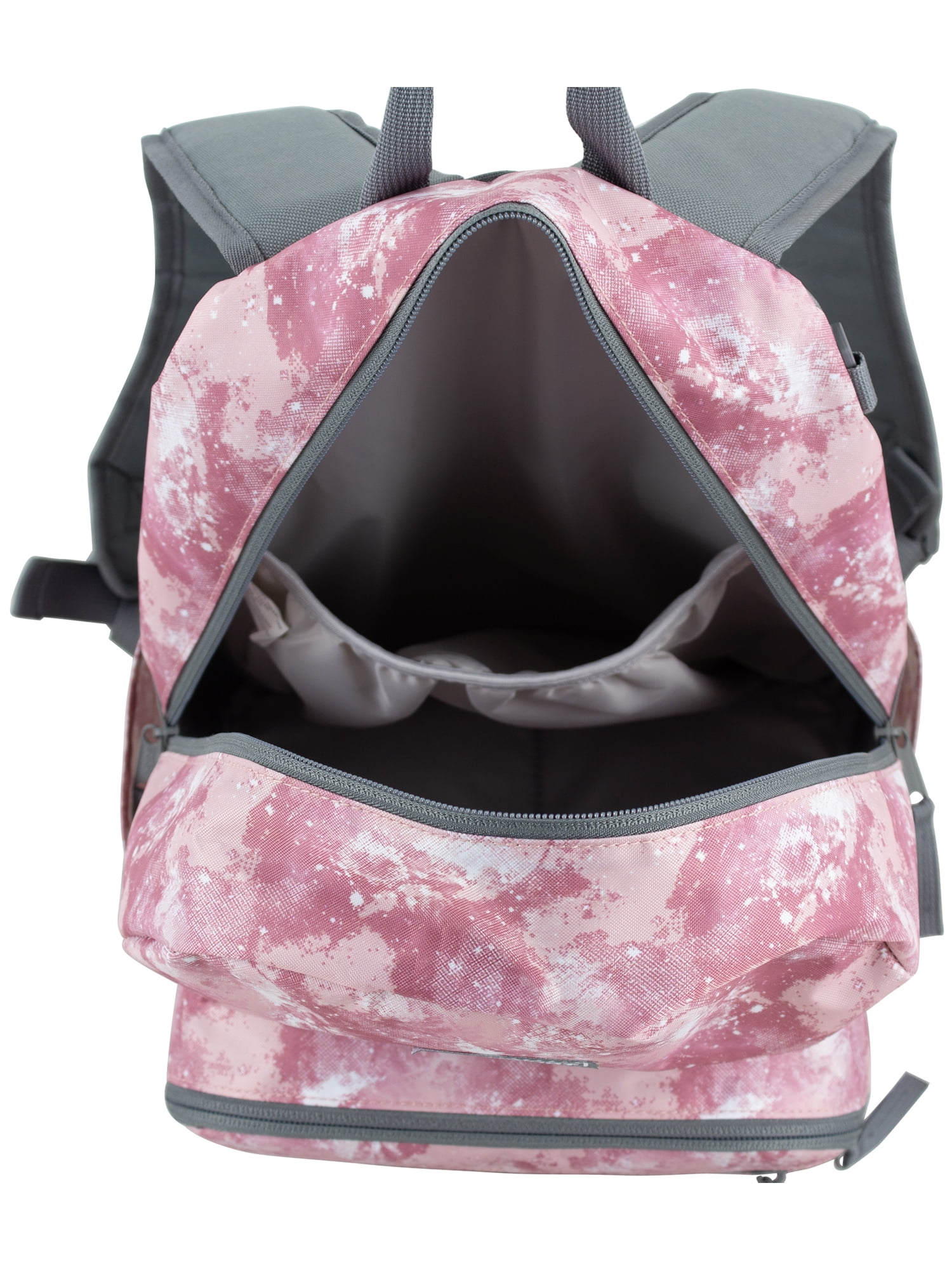 Eastsport Unisex 17" Backpack & Lunch Box 2-Piece Set, Pink Galaxy