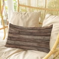 thumbnail image 4 of Old Wooden Board Pillow Covers, Linen Long Throw Pillow Case, Rustic Farmhouse Brown Wooden Plank Holiday Pillow Protector Decorative Cushion Cover for Living Room/Bedroom 20" x 30", 4 of 8