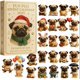 thumbnail image 2 of Calendarios Divertidos Calendario de Adviento Navideño de Perros de Caza Calendario de cuenta regresiva de Pugs, 2 of 8