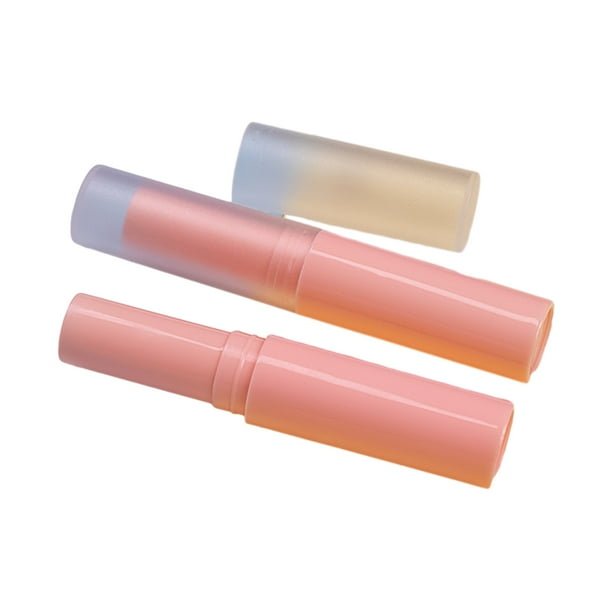 Qarigey 50 piezas de lápices labiales vacíos tubo colección de lápiz labial tubos de bálsamo labial vacíos esenciales inodoro fácil de Cuentagotas de vidrio y botellas rosa