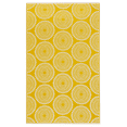thumbnail image 5 of Fab Habitat Outdoor Rug - Waterproof, Fade Resistant, Crease-Free - Premium Recycled Plastic - Floral Medallion - Large Patio, Deck, Sunroom, Camping, RV - Rio - Yellow - 8 x10 ft, 5 of 10