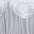 thumbnail image 2 of Efavormart White Satin Double Drape Table Skirt for Kitchen Dining Catering Wedding Birthday Party Decorations Events 14ft, 2 of 8