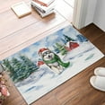 thumbnail image 2 of Hello Winter Alaskan Malamute Frosty Morning Walk Welcome Snowy Christmas Doormat Alaska Mal Dog Lovers Gifts Indoor Outdoor Welcome Mat - 02018, 2 of 5