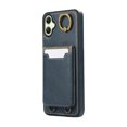 thumbnail image 2 of Wallet Back Case for Samsung Galaxy A05 with Wrist Strap, Stylish Magnetic Card Holder Finger Ring Kickstand PU Leather Lanyard Shockproof Slim Phone Case for Samsung Galaxy A05, Blue, 2 of 7