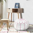 thumbnail image 2 of Stuffed Handmade Moroccan Genuine Leather Ottoman, 2 of 3