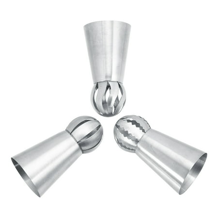 

esptrs Cake Piping Tips 3Pcs/Set Russian Flower Icing Piping Nozzles Tips Cake Decoration Pastry Cupcake Baking Tools Cake Icing