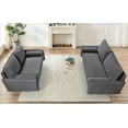 thumbnail image 4 of US Pride Furniture Villeda Velvet 2 PC Living Room Set Sofa & Loveseat Gray, 4 of 8