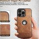 thumbnail image 3 of Funda de cuero ultrafina para iPhone, carcasa trasera suave a prueba de golpes para teléfono móvil iPhone 14, 13, 12, 11 Pro Max, XS, XR, X, SE, 7, 8 Plus, 3 of 4