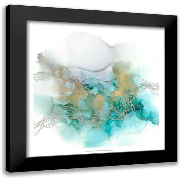 Goldberger, Jennifer 12x12 Black Modern Framed Museum Art Print Titled - Interwoven Metallics I