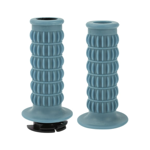 Unique Bargains 7/8" 22mm 15/16" 24mm Motorcycle Hand Grips Cover Kit Non Slip TPU Handlebar End Grips for Motorcycle Scooter Bicycle ATV Gray Blue 1 Set