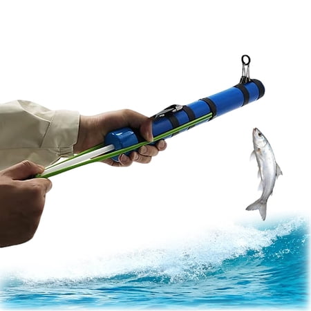 Catapult Fishing Rod Portable Slingshot Fishing Reel Combo Compact Rocket Launcher Fishing Pole for Saltwater & Freshwater Easy Cast Bait Launcher Travel Gear
