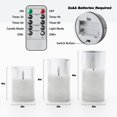 thumbnail image 2 of Velas sin llama VIODAIM Ice Crystal, cristal de cera auténtica, paquete de 3 unidades, 2 of 7