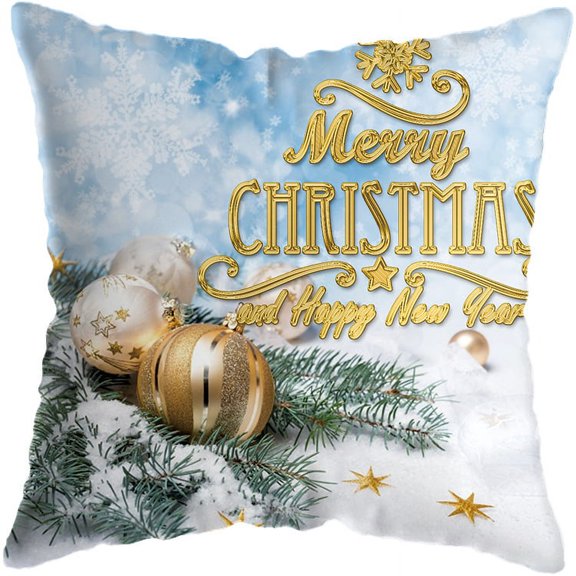 Yidarton Christmas Printing Pattern Pillowcase Christmas Tree Elk Pillow Case Black And White Simple Cushion Cover
