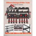 thumbnail image 4 of KFFKFF Power Tool Organizer Wall Mount, 4-Layer Storage Rack with 8 Drill Holders, Tools Holder and Storage Rack with Screwdriver Holder, 4 of 9