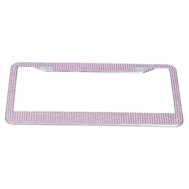 Cadre de Plaque d'Immatriculation Bling, Cadre de Plaque d'Immatriculation Anti Fade Résistant à l'Éblouissement pour la Décoration Extérieure Automobile