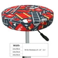 thumbnail image 2 of Uemuo Fire Sign Pattern Round Bar Stool Seat Covers Washable Stool Cushion Slipcover Elastic Bar Chair Covers-12 inch, 2 of 7