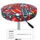 thumbnail image 4 of Balery Fire Sign Fundas de asiento para taburete de bar redondo de tela de terciopelo ajustables que protegen de arañazos y manchas para sillas de 14 a 17 pulgadas.-14 inch, 4 of 7
