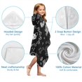 thumbnail image 7 of Black Gothic Skull Cat Pattern Hooded Bath Towel，50"x30" for Ages 3 To 12 Kids, Quick Dry Lightweight Soft Microfiber Hood Beach Towel Cover Up for Kids, 7 of 7