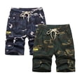 thumbnail image 2 of LYMAYTER Toddler Camo Cargo Shorts Kids Summer Outdoor Casual Shorts Elastic Waist Multiple Pocket Design 6-15Y, 2 of 8
